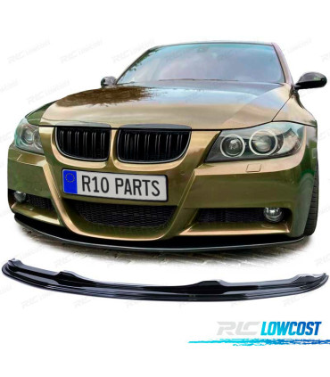 SPOILER LAME AVANT BMW E90 E91 05-08 PACK M NOIR BRILLANT