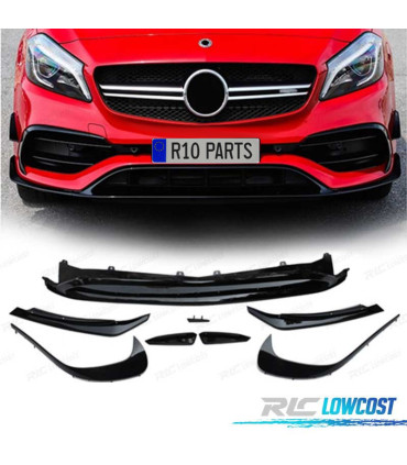 SPOILER LAME AVANT MERCEDES CLASSE A W176 LOOK AMG A45 15-18