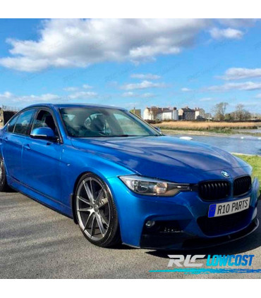 SPOILER LAME FRONTAL BMW F30 F31 11-18 LOOK M PERFORMANCE NOIR BRILLANT ABS