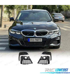 GRILLES DE BROUILLARD BMW G20 19-22 LOOK M NOIR BRILLANT
