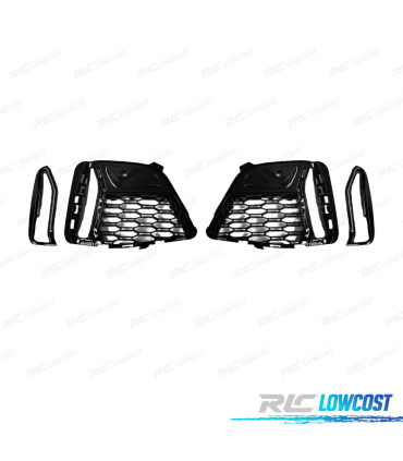 GRILLES DE BROUILLARD BMW G20 19-22 LOOK M340 NOIR BRILLANT