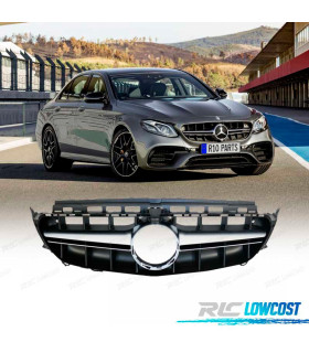 CALANDRE MERCEDES CLASSE E W213 16-19 E63 AMG NOIR CHROMÉ