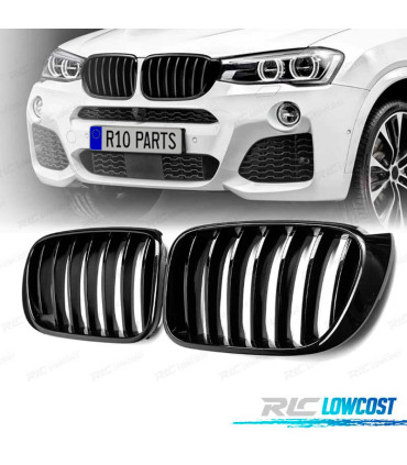 CALANDRES BMW X3 F25 LCI 14-18 X4 F26 14- LOOK M PERFORMANCE NOIR BRILLANT