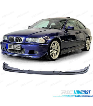 SPOILER LAME AVANT BMW E46 COUPE CABRIO 99-06 LOOK M NOIR BRILLANT