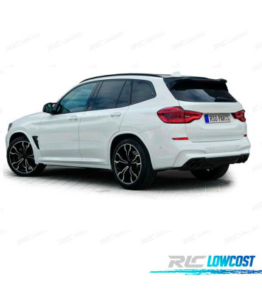 DIFFUSEUR ARRIÈRE BMW X3 G01 LOOK M PERFORMANCE NOIR BRILLANT + EMBOUTS NOIR