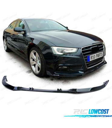 SPOILER LAME FRONTAL AUDI A5 8T 8F 11-17 NOIR BRILLANT