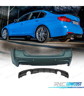 PARE CHOCS ARRIÈRE BMW F30 LOOK M PERFORMANCE DOUBLE SORTIE PDC
