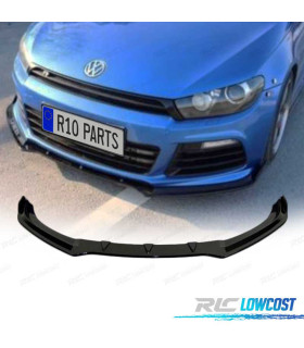 SPOILER LAME PARE-CHOCS AVANT POUR VOLKSWAGEN VW SCIROCCO R20 08-13 NOIR BRILLANT