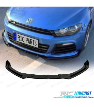 SPOILER LAME PARE-CHOCS AVANT POUR VOLKSWAGEN VW SCIROCCO R20 08-13 NOIR BRILLANT