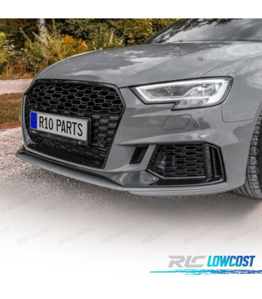 CALANDRE AUDI A3 8V 16-20 LOOK RS3 NOIR BRILLANT