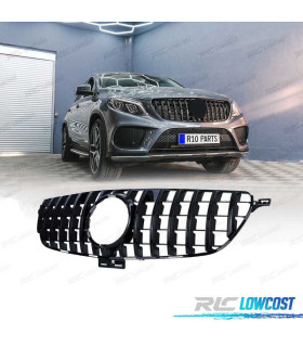 CALANDRE MERCEDES CLASSE GLE COUPÉ C292 W166 15-19 LOOK GT-R CAMERA NOIR BRILLANT