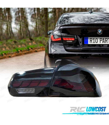 FEUX ARRIÈRE BMW F30 LIGHT BAR OLED FULL LED ROUGE FUMÉ