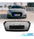CALANDRE AUDI A5 16-19 LOOK RS5 QUATTRO NOIR BRILLANT