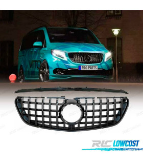 CALANDRE MERCEDES W447 14-19 LOOK GTR PANAMERICANA NOIR BRILLANT