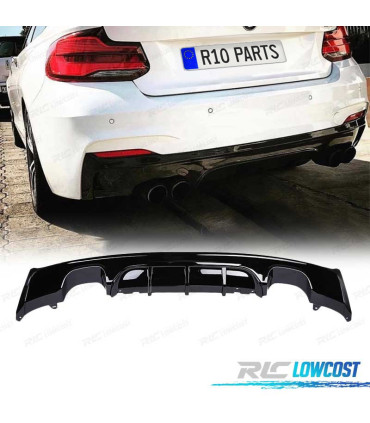 DIFFUSEUR ARRIÈRE BMW F22 13-15 LOOK M PERFORMANCE NOIR BRILLANT