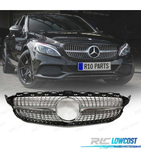 CALANDRE POUR MERCEDES W205 AMG 14-18 LOOK DIAMOND SILVER