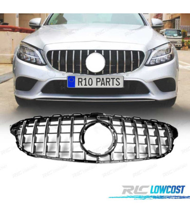 CALANDRE MERCEDES W205 AMG 19- LOOK AMG GT ARGENTE