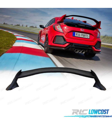 AILERON BECQUET SPOILER HONDA CIVIC HATCHBACK 16-20 LOOK TYPE R NOIR BRILLANT