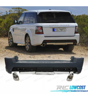 PARE CHOCS ARRIÈRE POUR RANGE ROVER SPORT 09-13 PDC LOOK AUTOBIOGRAPHY + EMBOUT D'ÉCHAPPEMENT
