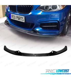 SPOILER LAME DE PARE-CHOCS AVANT BMW F22 LOOK M PERFORMANCE FIBRE DE CARBONE