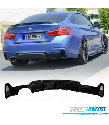 DIFFUSEUR BMW F32 F33 F36 LOOK M PERFORMANCE CARBONE DOUBLE SORTIE GAUCHE