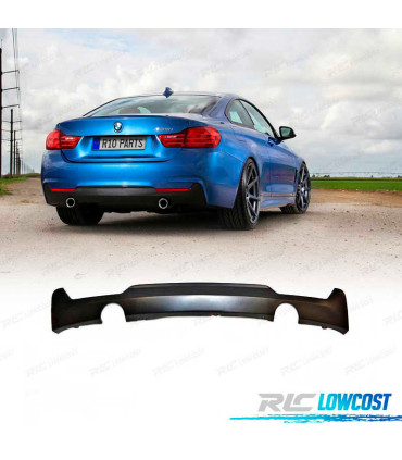 DIFFUSEUR BMW F32 F33 F36 13-18 LOOK M DOUBLE SORTIE SIMPLE