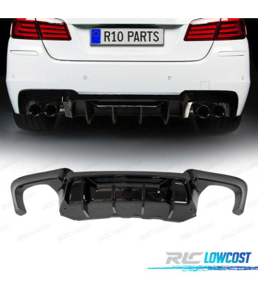 DIFFUSEUR ARRIÈRE BMW F10 F11 LOOK M COMPETITION NOIR BRILLANT