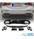 DIFFUSEUR MERCEDES V177 AMG 18- SEDAN LOOK A45 NOIR BRILLANT + EMBOUTS D'ÉCHAPPEMENT CHROMÉ
