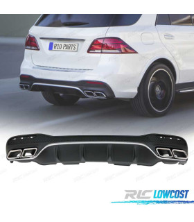 DIFFUSEUR ARRIÈRE MERCEDES GLE W166 15-19 LOOK AMG GLE63 + EMBOUTS D´ÉCHAPPEMENT