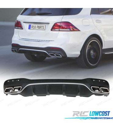 DIFFUSEUR ARRIÈRE MERCEDES W166 GLE 350 AMG LOOK GLE63 + EMBOUTS D´ÉCHAPPEMENT