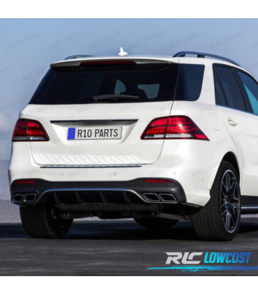 DIFFUSEUR ARRIÈRE MERCEDES GLE W166 15-19 LOOK AMG GLE63 + EMBOUTS D´ÉCHAPPEMENT