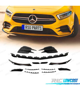 SPOILER LAME DE PARE-CHOCS AVANT MERCEDES W177 18- LOOK AMG A45 19 + GRILLES