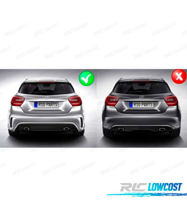 DIFFUSEUR ARRIÈRE MERCEDES W176 12-18 LOOK AMG A45 NOIR