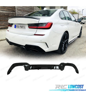 DIFFUSEUR ARRIÈRE BMW G20 G21 19- LOOK M PERFORMANCE NOIR BRILLANT