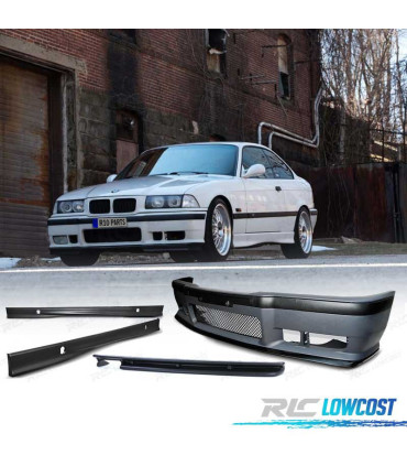 KIT CARROSSERIE BMW E36 LOOK M3 PARE CHOCS + DIFFUSEUR ARRIÈRE