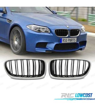 CALANDRE BMW F10 F11 10-16 LOOK M5 NOIR CHROMÉ