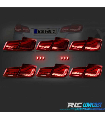 FEUX ARRIÈRE BMW F10 FULL LED DINAMIQUE LIGHT BAR OLED 10-17 ROUGE