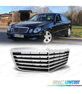 CALANDRE MERCEDES CLASSE E W211 07-09 NOIR CHROMÉ