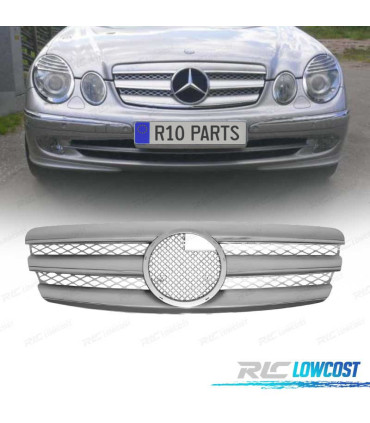 GRILLE MERCEDES CLASSE E W211 02-06 COULEUR CHROME ARGENT