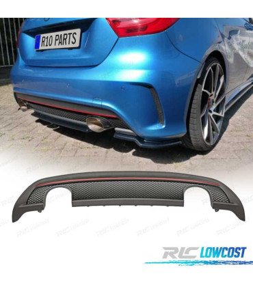 DIFFUSEUR MERCEDES CLASSE A W176 LOOK AMG DOUBLE SORTIE