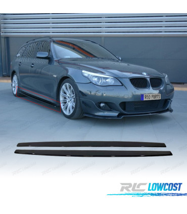 RAJOUT DE BAS DE CAISSE BMW E60 03-10 LOOK M TECH M5 NOIR BRILLANT
