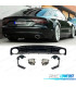 DIFFUSEUR AUDI A7 S LINE 16-18 LOOK RS7 NOIR BRILLANT + EMBOUTS D'ECHAPPEMENTS ARGENT