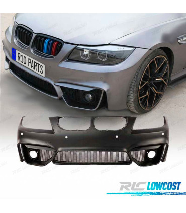 PARE CHOCS AVANT BMW E90 E91 08-12 LOOK M4 PDC GRILLES ANTIBROUILLARD