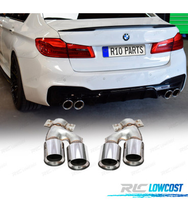 EMBOUTS D´ÉCHAPPEMENT BMW G30 G31 17-20 LOOK M5 CHROMÉ