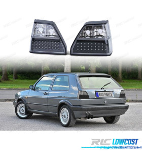 FEUX ARRIÈRE VOLKSWAGEN VW GOLF MK2 83-91 NOIR CHROMÉ