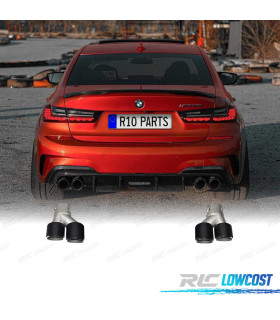 EMBOUTS D'ÉCHAPPEMENT BMW G20 20-22 LOOK M NOIR BRILLANT