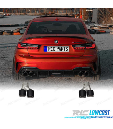 EMBOUTS D'ÉCHAPPEMENT BMW G20 20-22 LOOK M NOIR BRILLANT