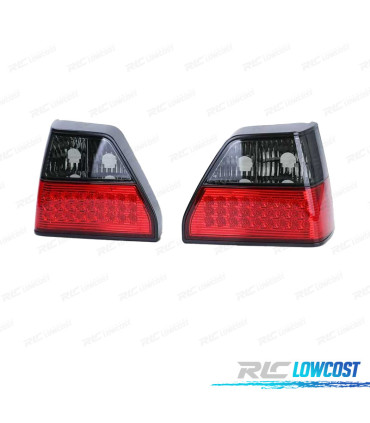 FEUX ARRIÈRE POUR VOLKSWAGEN VW GOLF 2 83-91 LED ROUGE FUMÉ