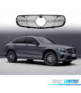 CALANDRE MERCEDES CLASSE GLC X253 C253 AMG 15-18 LOOK DIAMOND SILVER