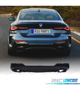 DIFFUSEUR BMW G22 20-24 LOOK M 440i + EMBOUTS D'ÉCHAPPEMENT NOIR BRILLANT